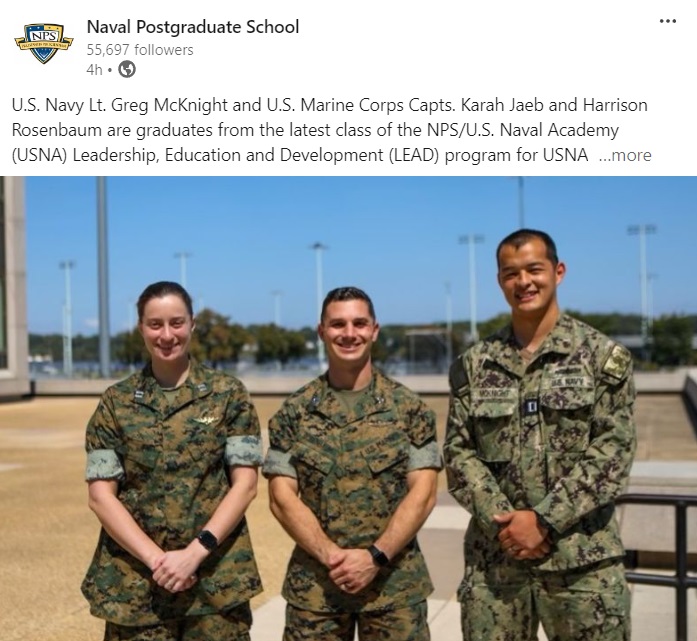 NPS/U.S. Naval Academy Leadership, Education and Development (LEAD) program