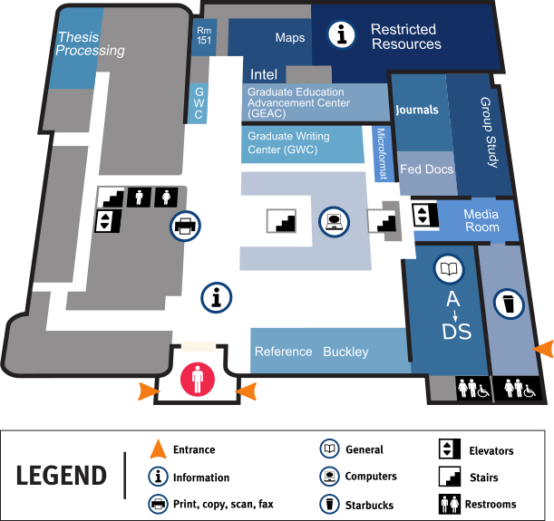 Floor Map - Naval Postgraduate School (NPS), Dudley Knox Library ...