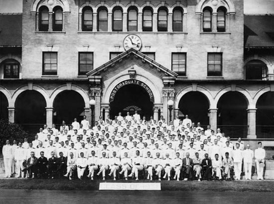 officers in front of Naval Postgraduate School in Annapolis 1903