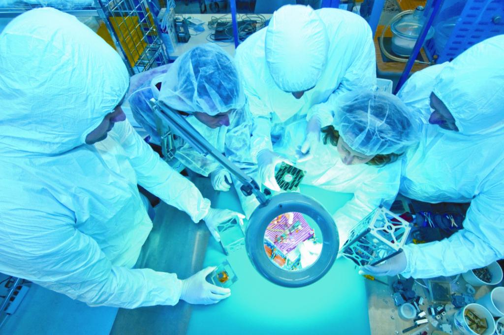 CubeSat in clean room