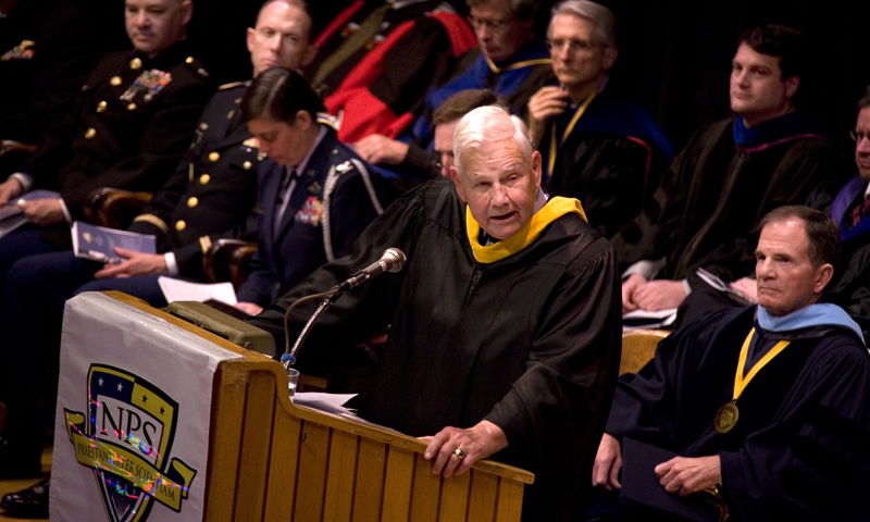 Campus Icon Wayne Hughes Encourages Graduates During Fall Commencement Ceremonies